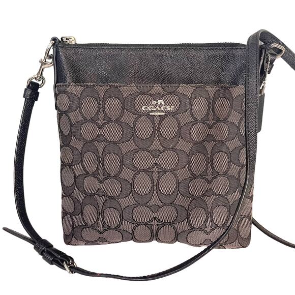 Coach Handbags - Coach Crossbody Monogramed Leather Square Bag